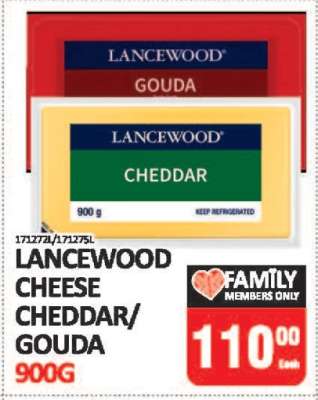 LANCEWOOD CHEESE CHEDDAR/GOUDA
