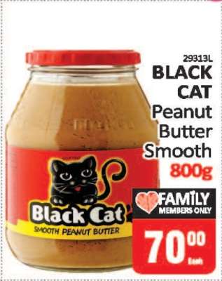 Black Cat Peanut Butter Smooth 800g