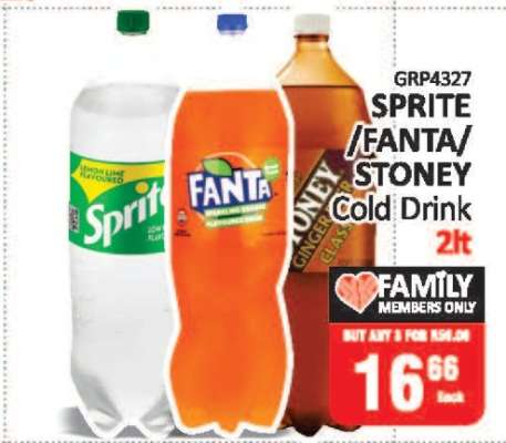 Sprite/Fanta/Stoney Cold Drink