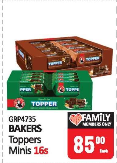 BAKERS Toppers Minis 16s