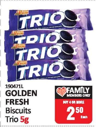 GOLDEN FRESH Biscuits Trio 5g