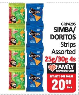 SIMBA/DORITOS Strips Assorted