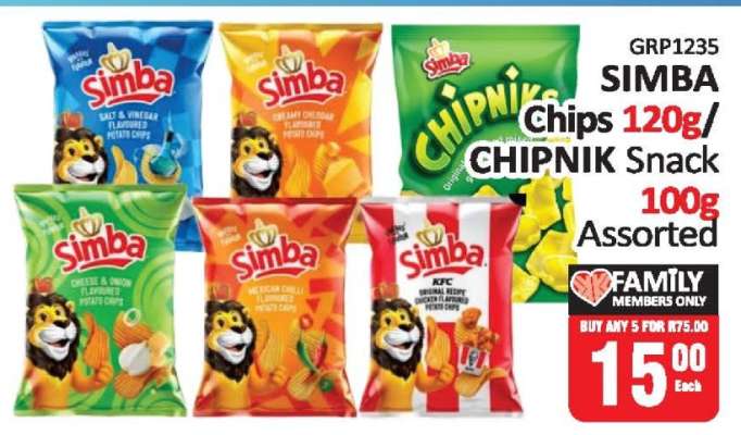 SIMBA Chips/CHIPNIK Snack Assorted