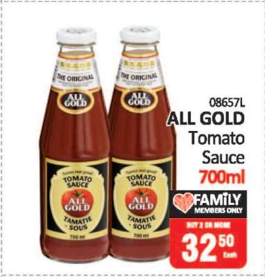 ALL GOLD Tomato Sauce