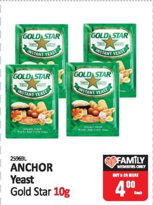 ANCHOR Yeast Gold Star 10g
