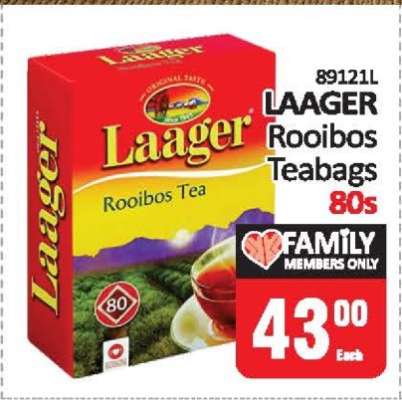 LAAGER Rooibos Teabags 80s