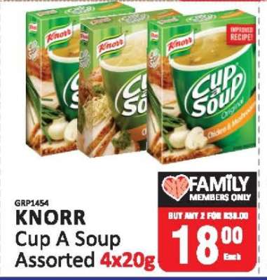 KNORR Cup A Soup Assorted 4x20g
