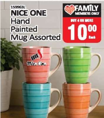 NICE ONE Hand Painted Mug Assorted
