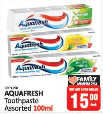 Aquafresh Toothpaste Assorted 100ml