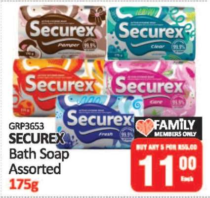 SECUREX Bath Soap Assorted