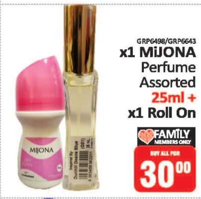 MiJONA Perfume Assorted 25ml + Roll On