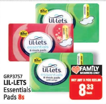 LIL-LETS Essentials Pads 8s