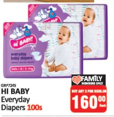 HI BABY Everyday Diapers 100s