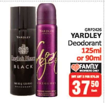 Yardley Deodorant