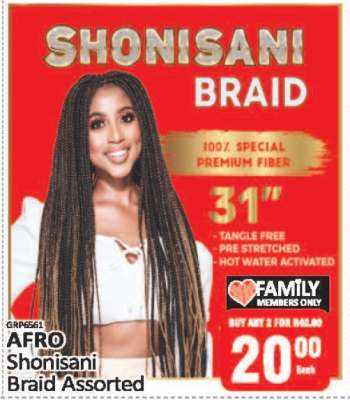 AFRO Shonisani Braid Assorted