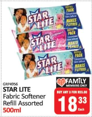 STAR LITE Fabric Softener Refill Assorted