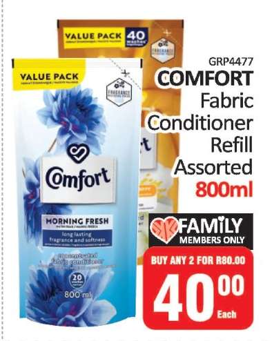 COMFORT Fabric Conditioner Refill Assorted 800ml