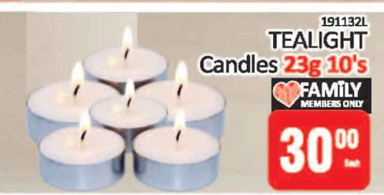 TEALIGHT Candles 23g 10's