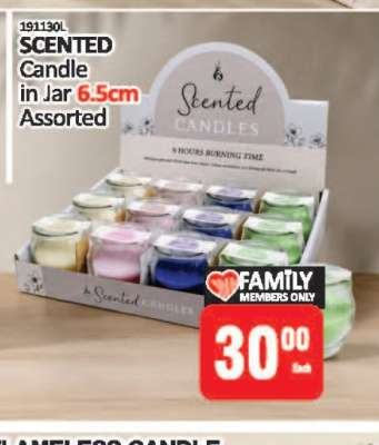 SCENTED Candle in Jar 6.5cm Assorted