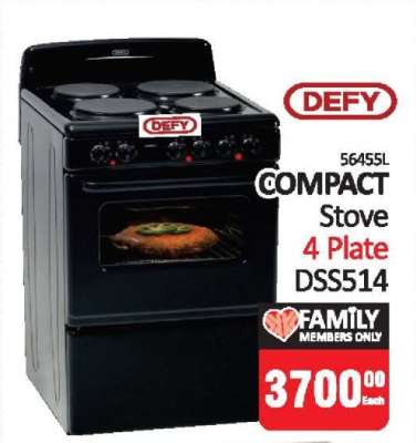 DEFY COMPACT Stove 4 Plate DSS514