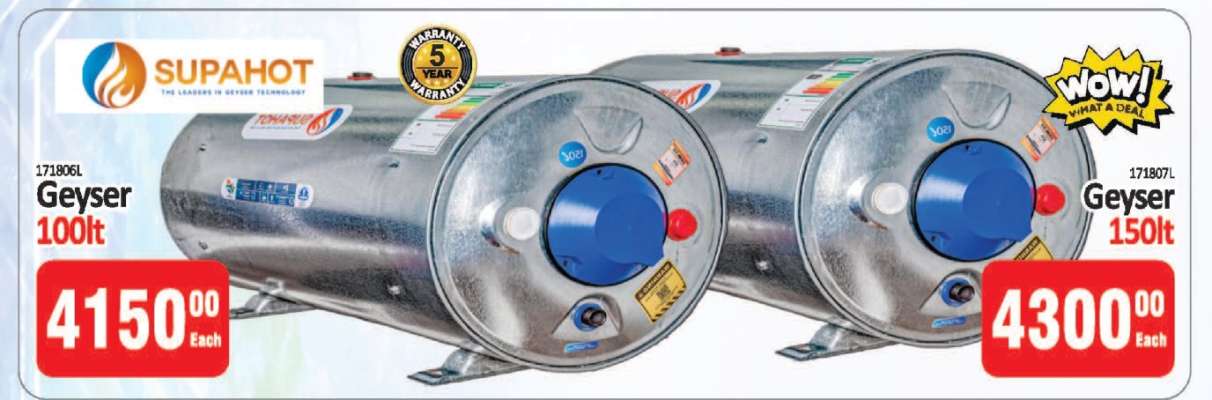 SUPAHOT Geyser 100lt