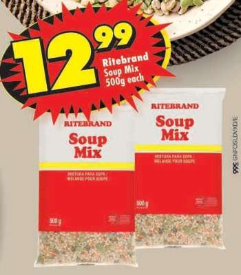 Ritebrand Soup Mix 500g each