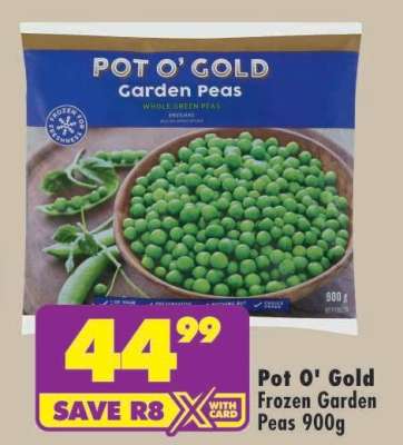 Pot O' Gold Frozen Garden Peas 900g