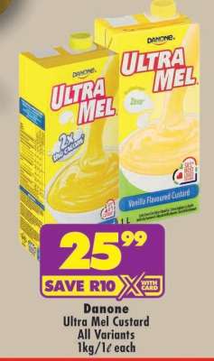 Danone Ultra Mel Custard