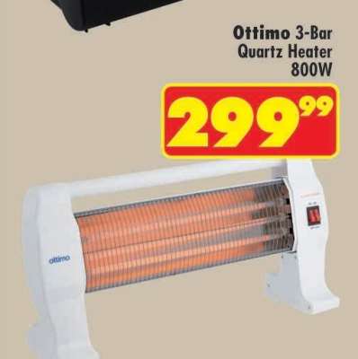 Ottimo 3-Bar Quartz Heater 800W