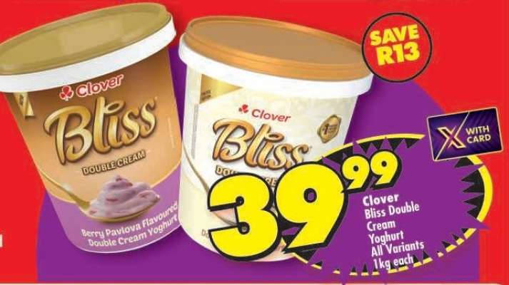 Clover Bliss Double Cream Yoghurt