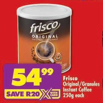 FRISCO ORIGINAL/GRANULES INSTANT COFFEE 250g
