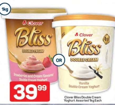 CLOVER Bliss Double Cream Yoghurt Assorted