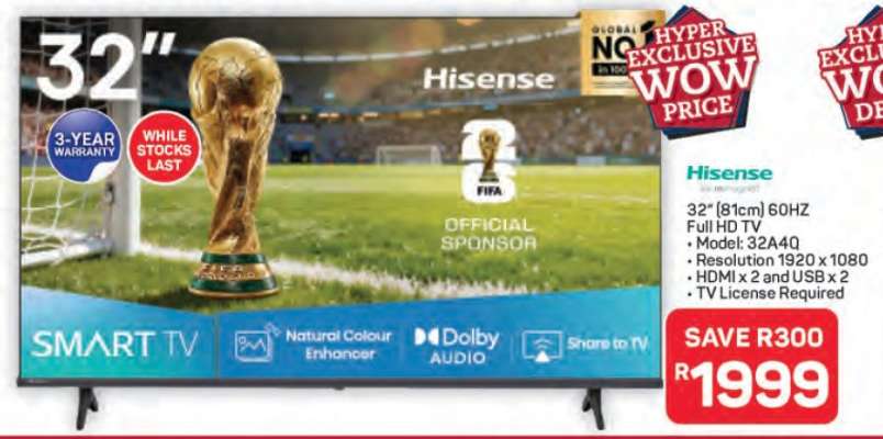 Hisense 32" Full HD TV