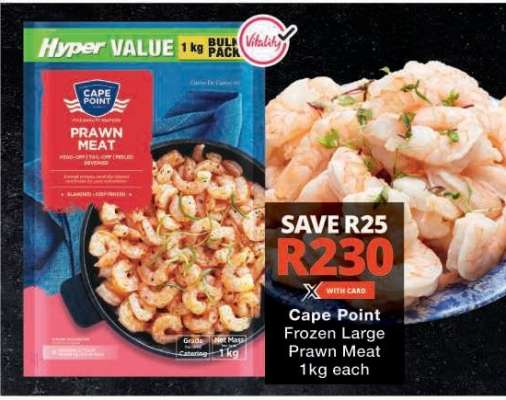 Cape Point Frozen Large Prawn Meat