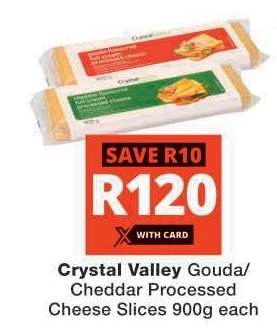 Crystal Valley Gouda/Cheddar Processed Cheese Slices
