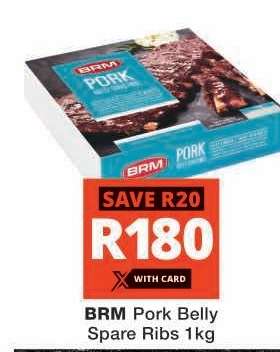 BRM Pork Belly Spare Ribs 1kg