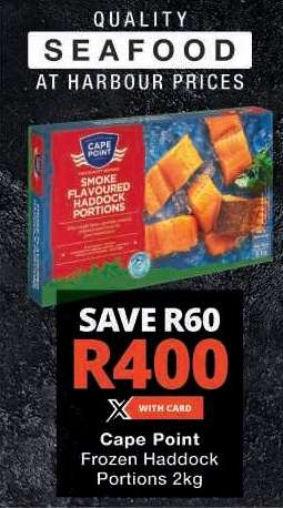 Cape Point Frozen Haddock Portions 2kg
