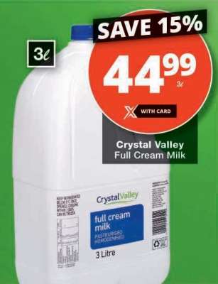 Crystal Valley Full Cream Milk
