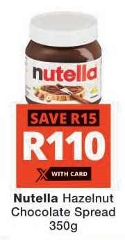 Nutella Hazelnut Chocolate Spread 350g
