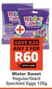 Mister Sweet Regular/Giant Speckled Eggs 125g