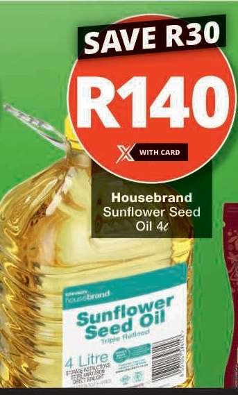 Housebrand Sunflower Seed Oil 4L
