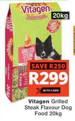 Vitagen Grilled Steak Flavour Dog Food 20kg