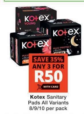 KOTEX SANITARY PADS