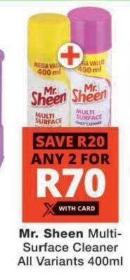 MR. SHEEN MULTI-SURFACE CLEANER