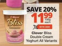 Clover Bliss Double Cream Yoghurt All Variants