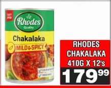 RHODES CHAKALAKA 410G X 12's