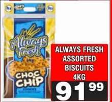ALWAYS FRESH ASSORTED BISCUITS 4KG