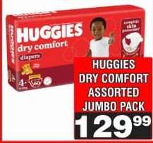 HUGGIES DRY COMFORT ASSORTED JUMBO PACK