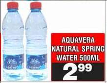 AQUAVERA NATURAL SPRING WATER 500ML