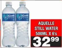 AQUELLE STILL WATER 500ML X 6's